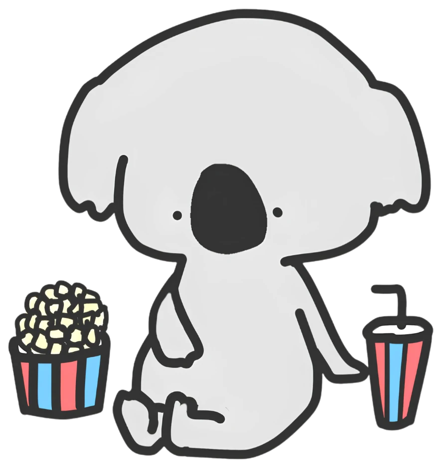 Bob sitting with popcorn and a drink